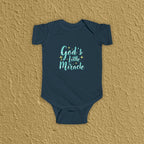 God’s Little Miracle Baptism Gift Christian Baby Onesie