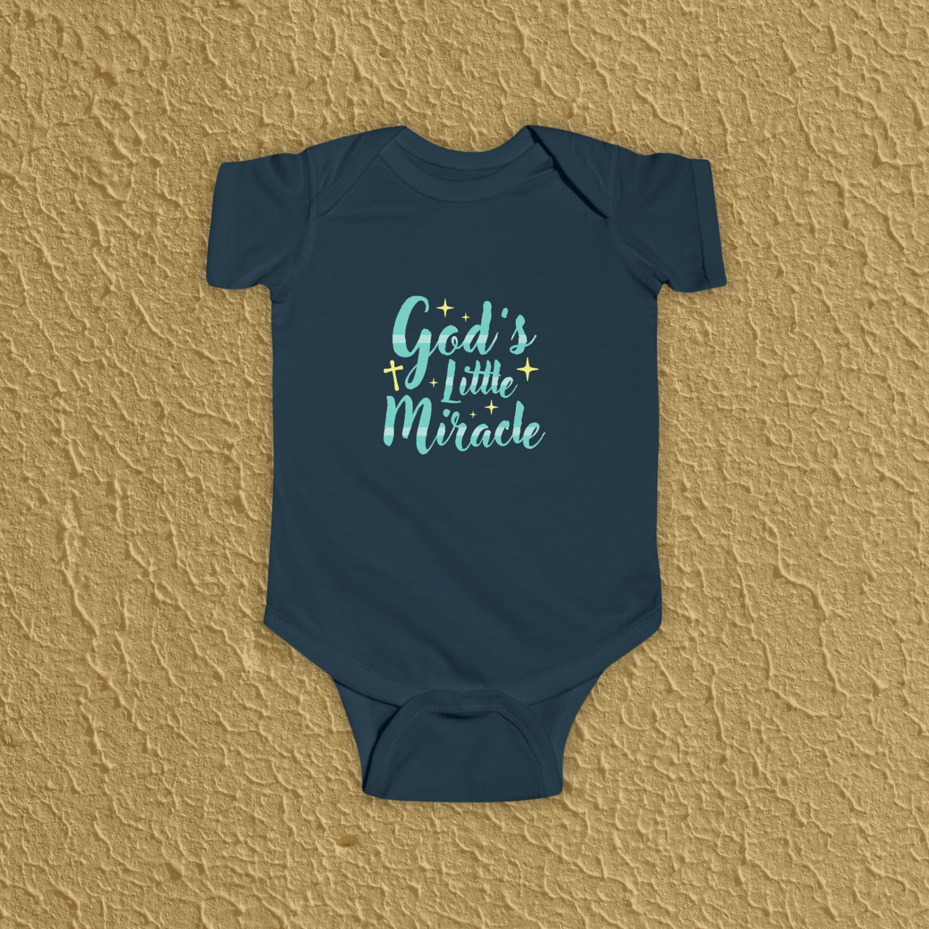 God’s Little Miracle Baptism Gift Christian Baby Onesie