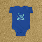 God’s Little Miracle Baptism Gift Christian Baby Onesie