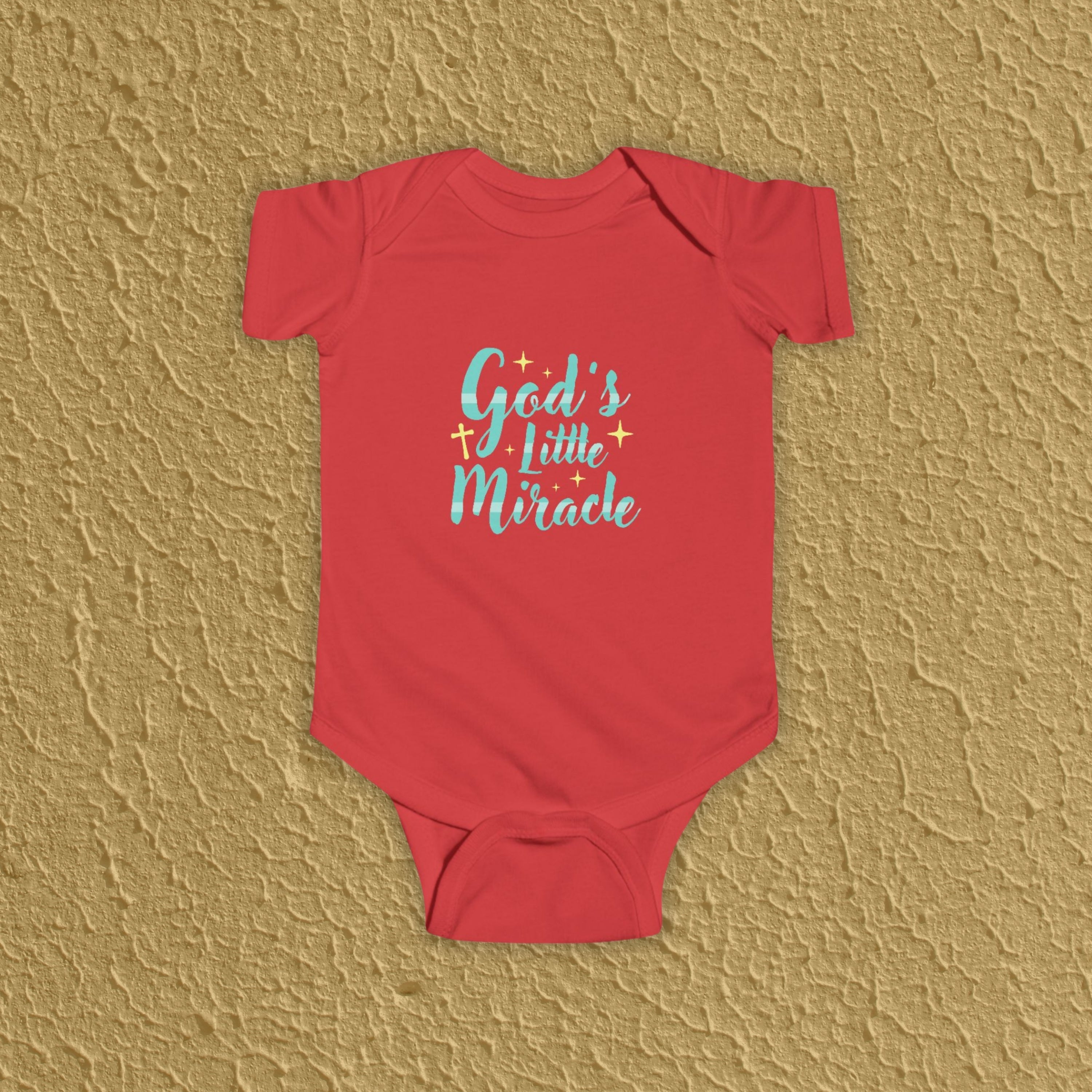 God’s Little Miracle Baptism Gift Christian Baby Onesie