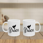 Grace Dove Religious Gift for New Believers Christian Mug
