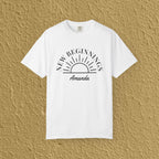 Personalized New Beginnings Custom Name Gift for New Believers Christian Unisex T-shirt