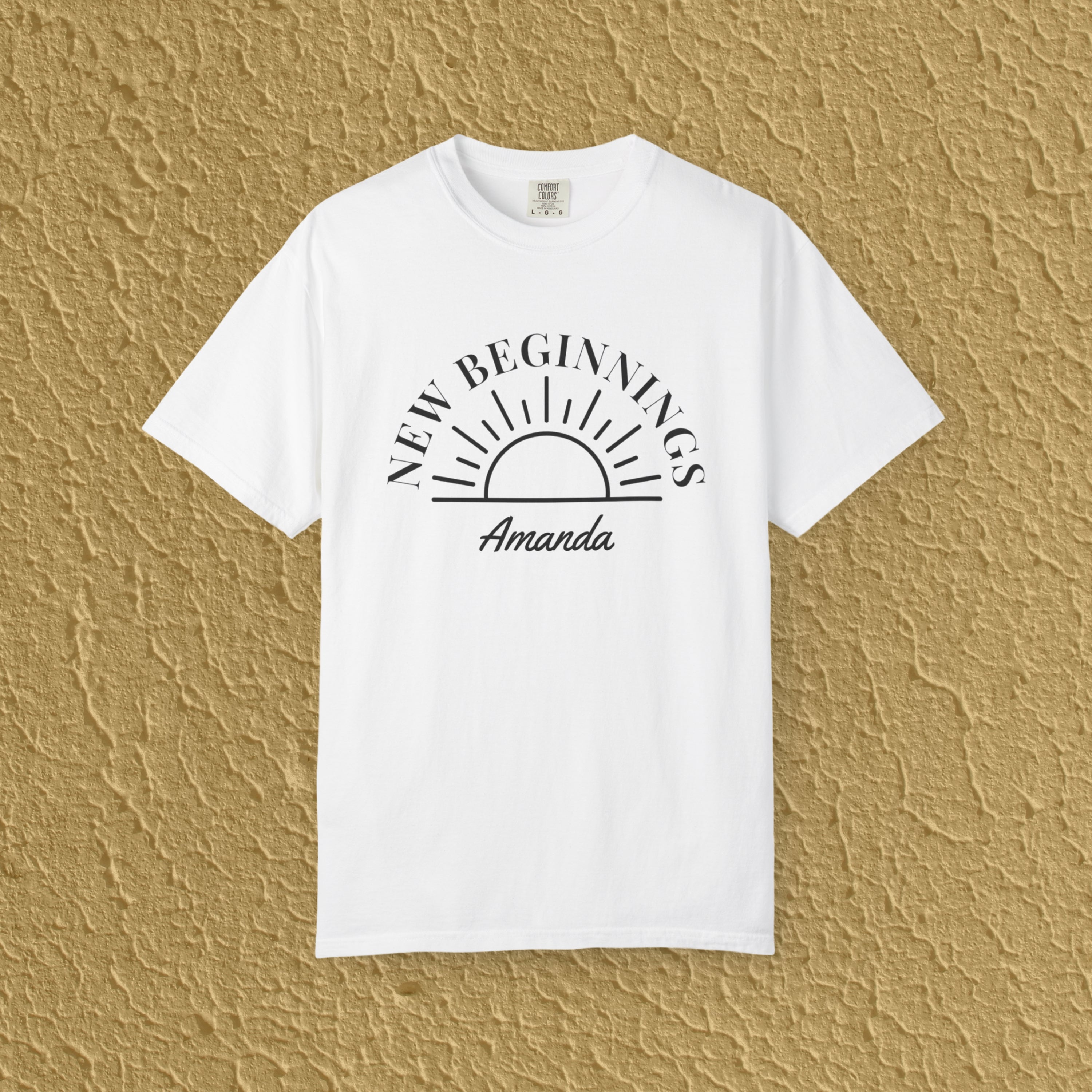 Personalized New Beginnings Custom Name Gift for New Believers Christian Unisex T-shirt