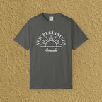Personalized New Beginnings Custom Name Gift for New Believers Christian Unisex T-shirt