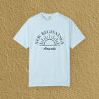 Personalized New Beginnings Custom Name Gift for New Believers Christian Unisex T-shirt