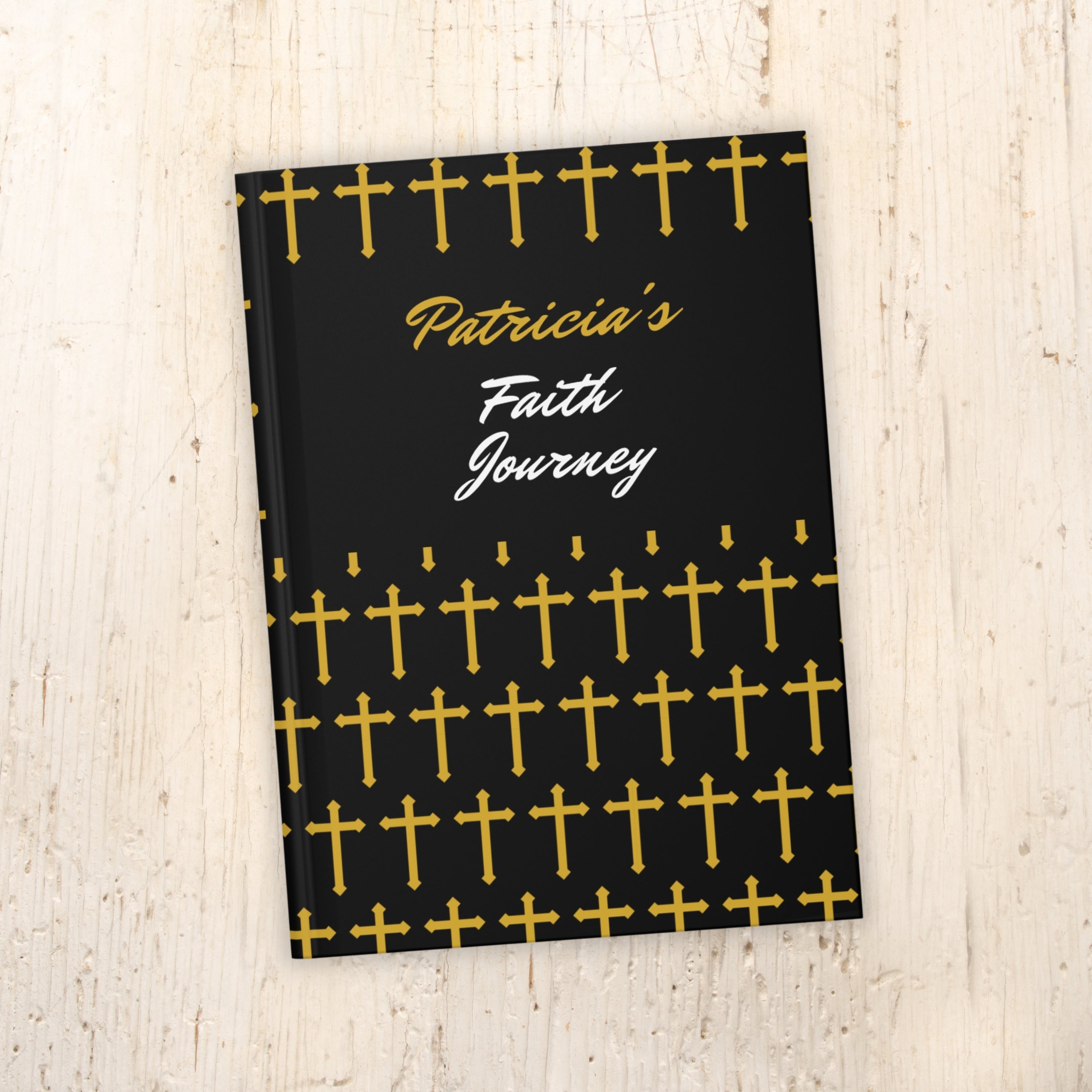 Personalized Faith Journey Gift for New Believers Custom Name Christian Hardcover Journal