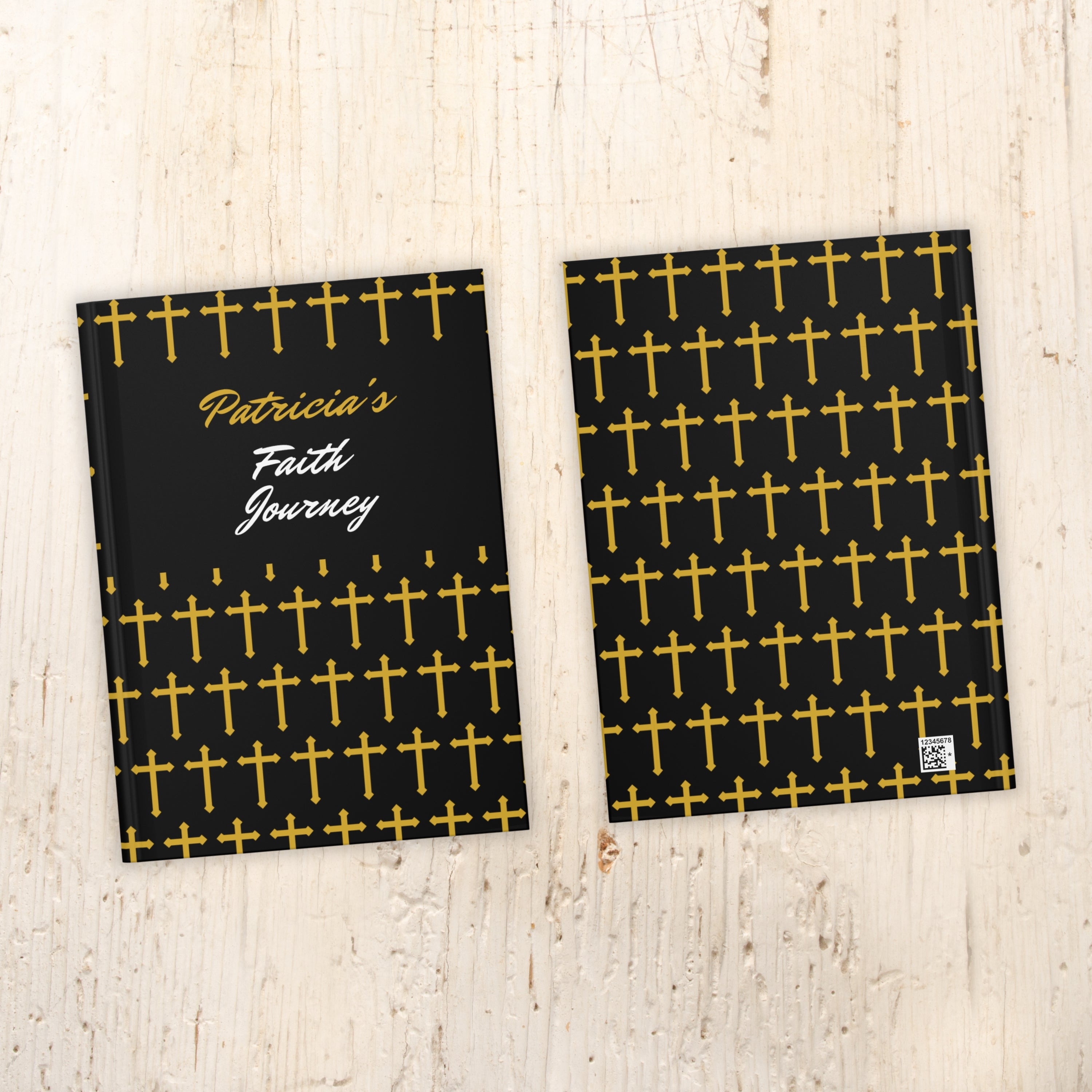 Personalized Faith Journey Gift for New Believers Custom Name Christian Hardcover Journal