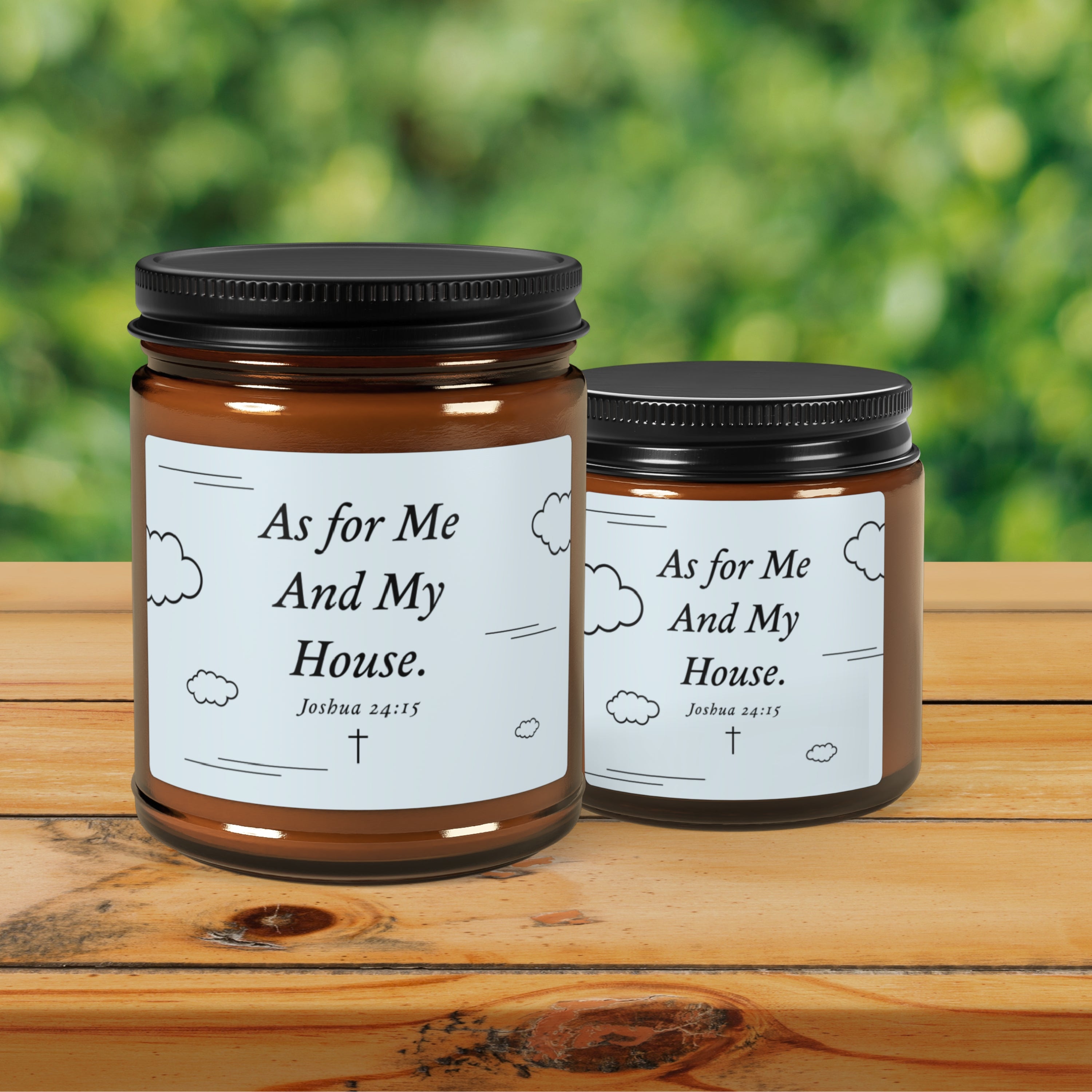 As For Me And My House Christian Candle Joshua 24:15 Gift for Mom