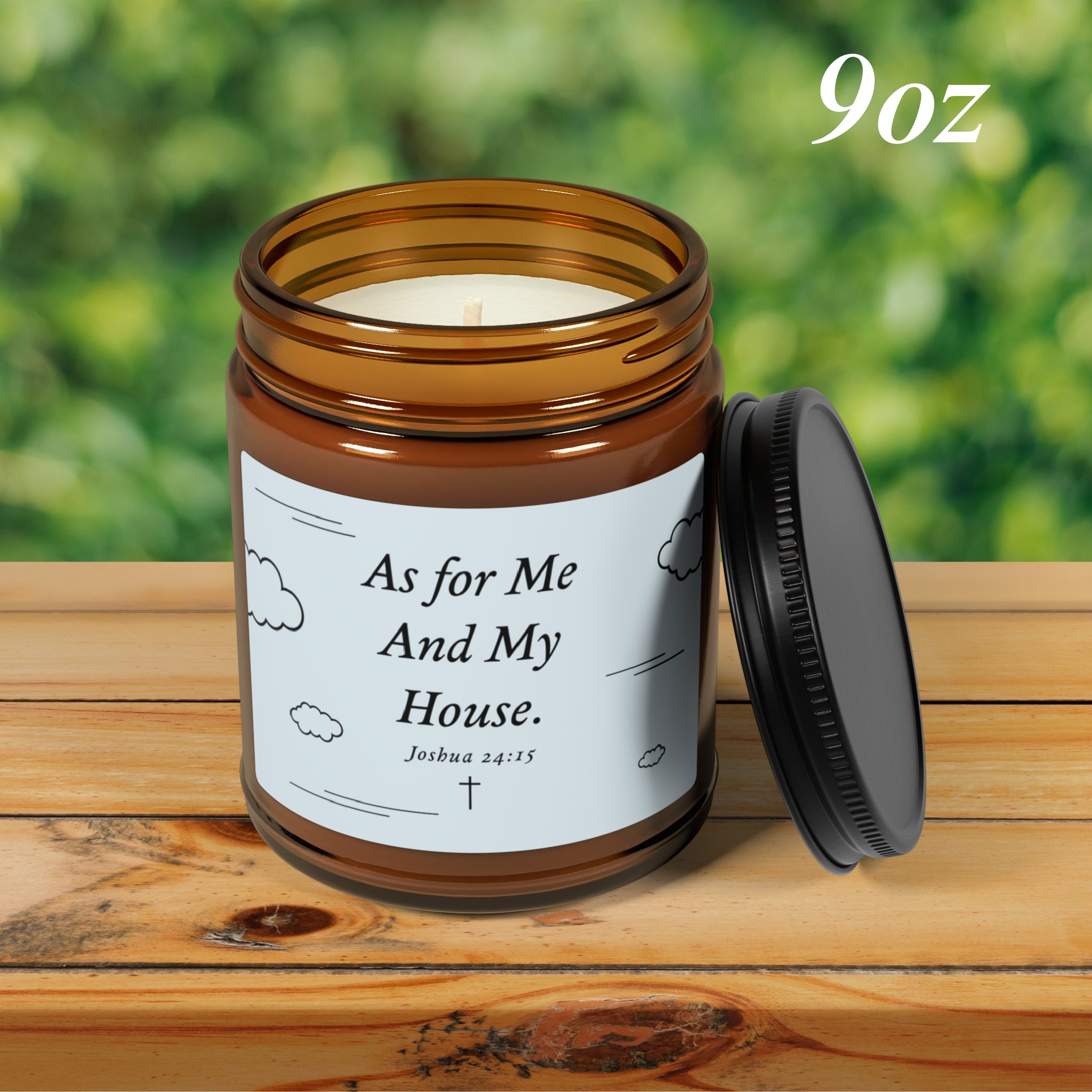 As For Me And My House Christian Candle Joshua 24:15 Gift for Mom