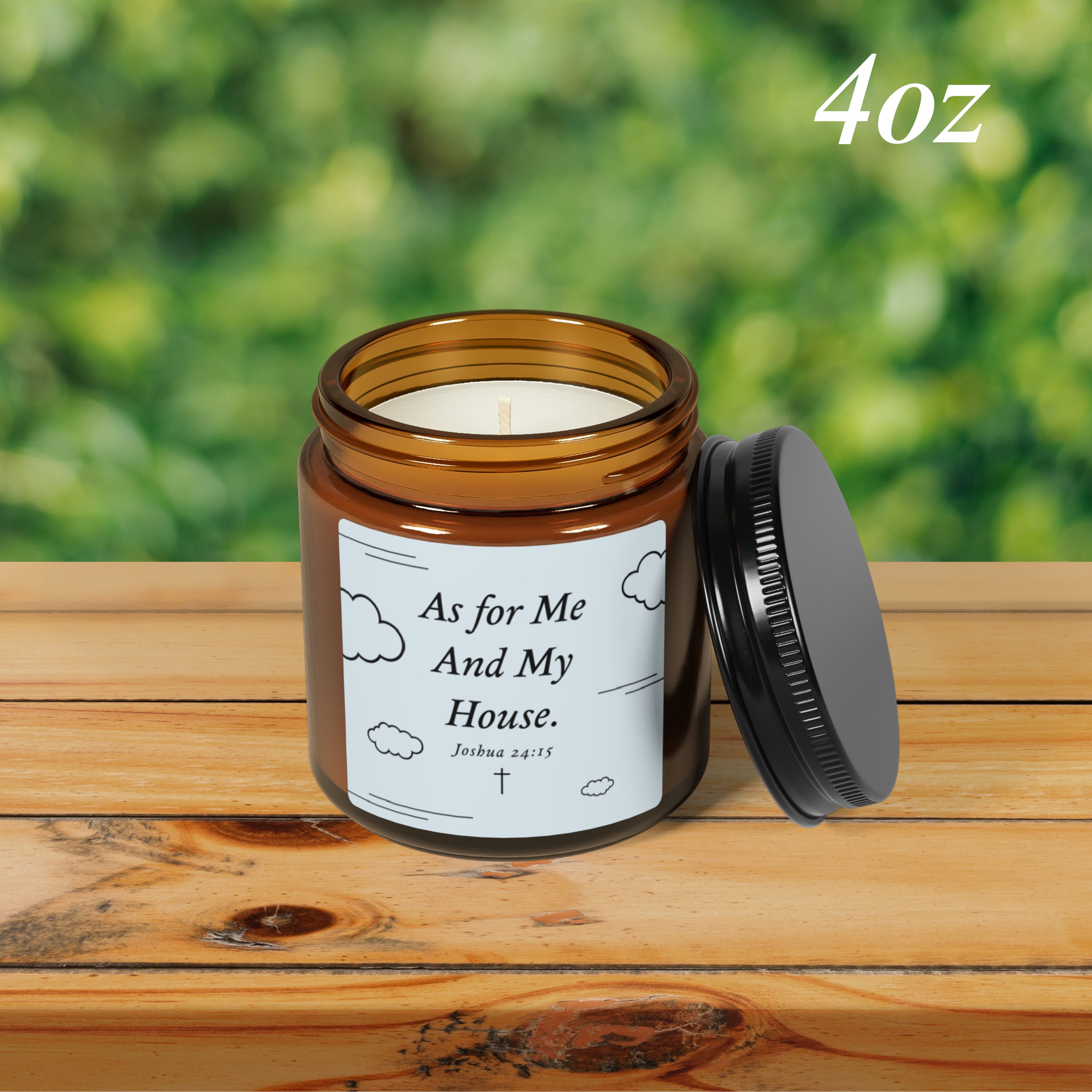 As For Me And My House Christian Candle Joshua 24:15 Gift for Mom