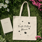 Faith Filled Mama Tote Bag Christian Mom Gift