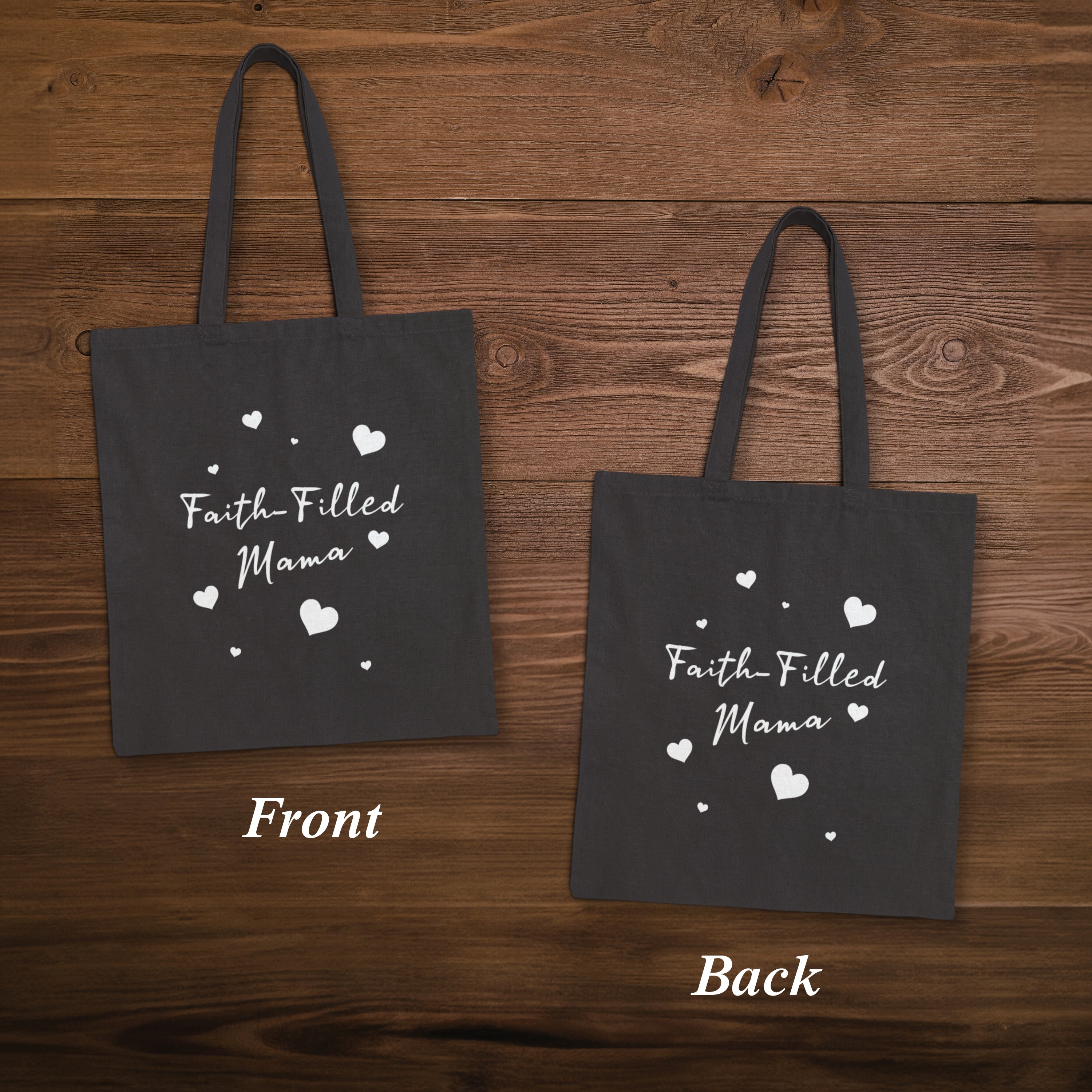 Faith Filled Mama Tote Bag Christian Mom Gift