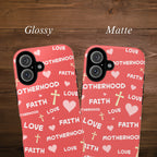 Christian Mom iPhone Case Faith Love Motherhood Phone Case Religious Gift for Mom