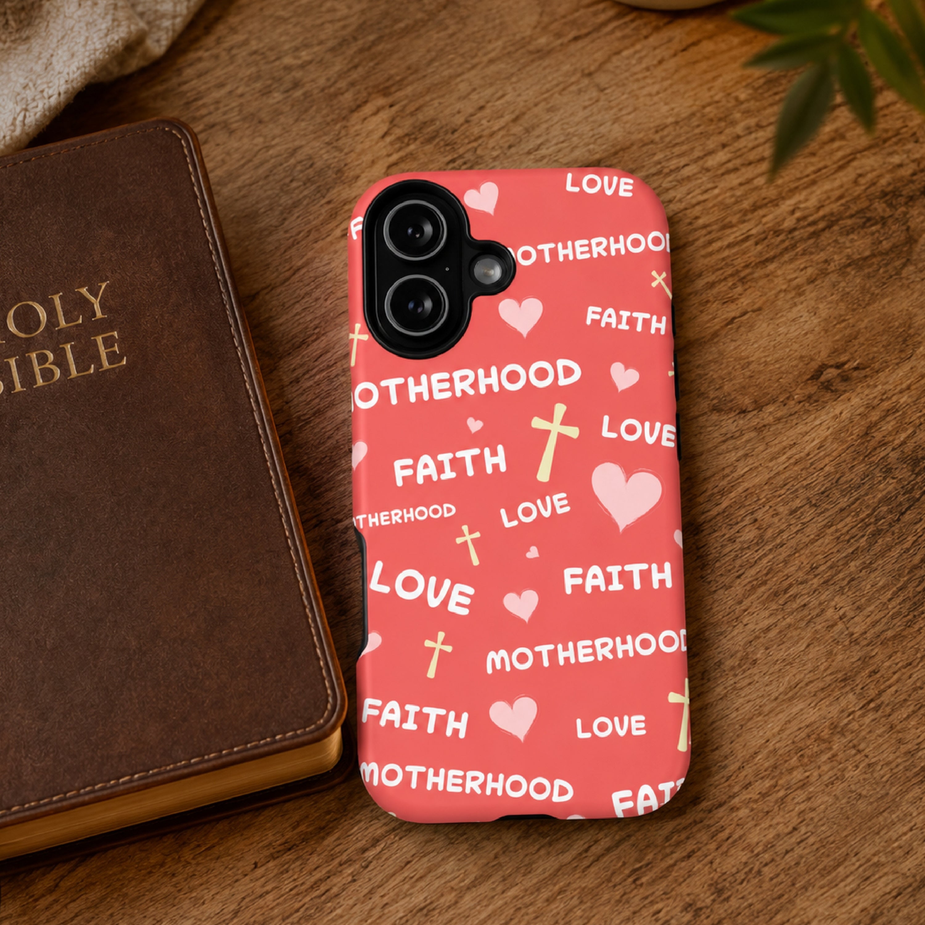 Christian Mom iPhone Case Faith Love Motherhood Phone Case Religious Gift for Mom
