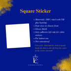 Praying Dad Square Sticker Christian Dad Gift