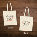 Faith Filled Father Tote Bag Christian Dad Gift