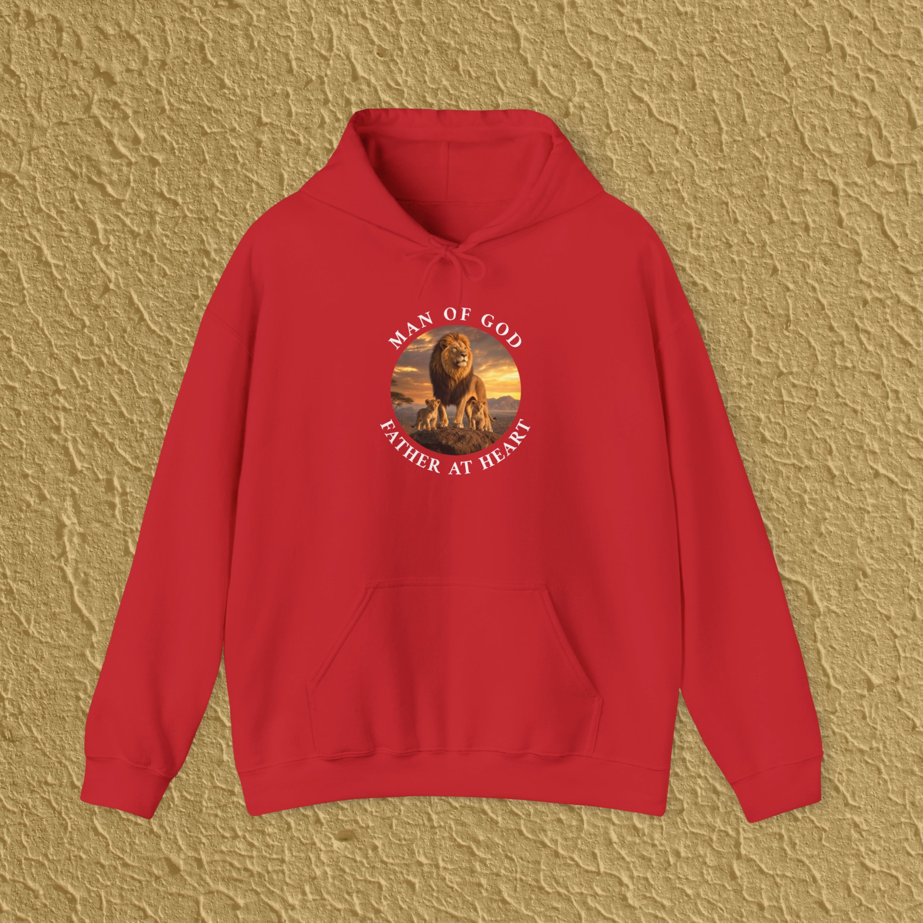 Man of God Father at Heart Christian Dad Gift Hoodie