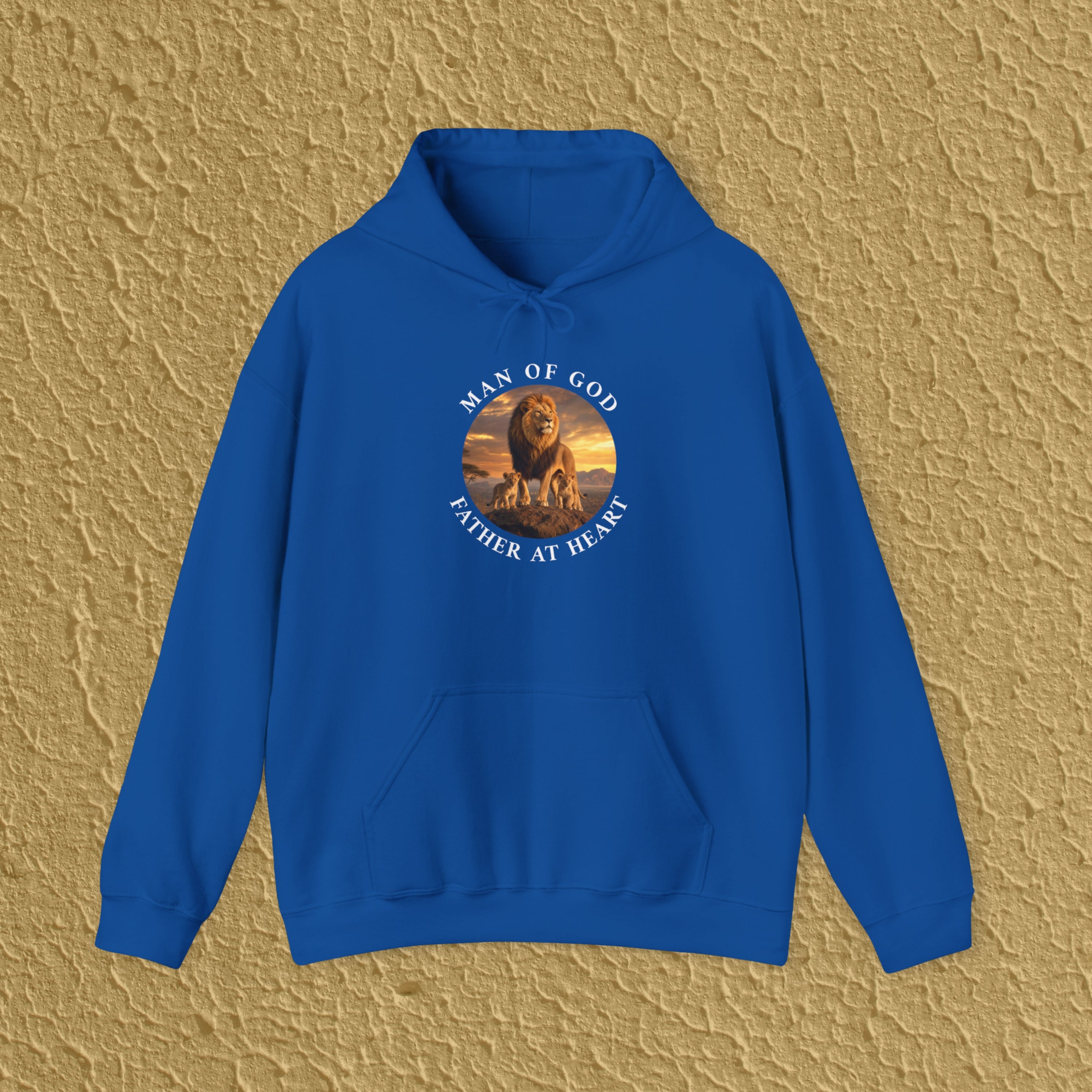 Man of God Father at Heart Christian Dad Gift Hoodie
