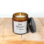 Faith Fatherhood & Grace Christian Candle Gift for Dad