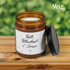 Faith Fatherhood & Grace Christian Candle Gift for Dad