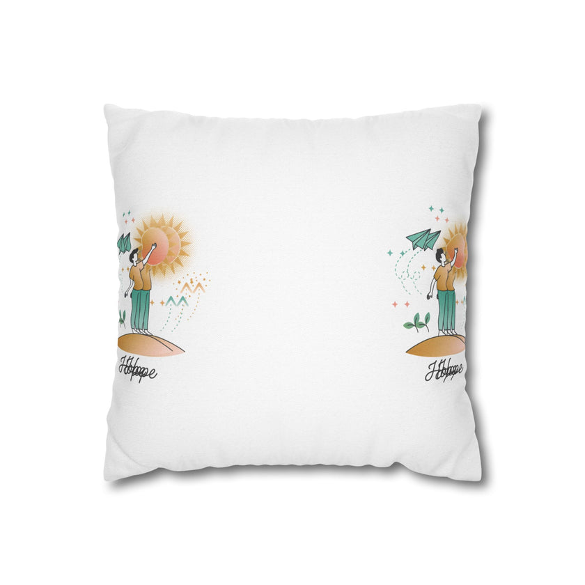 Spun Polyester Square Pillowcase