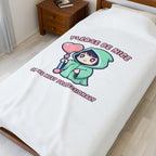 Please Be Nice Or We Meet Professionally Funny Quote Velveteen Blanket