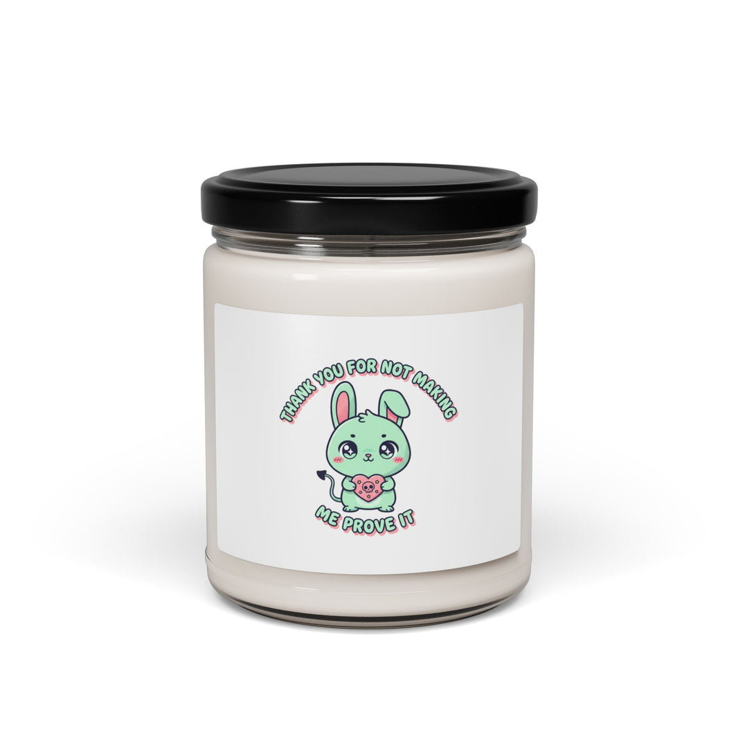 Cute Menacing Bunny Candle | Scented Soy Candle, Kawaii Threat