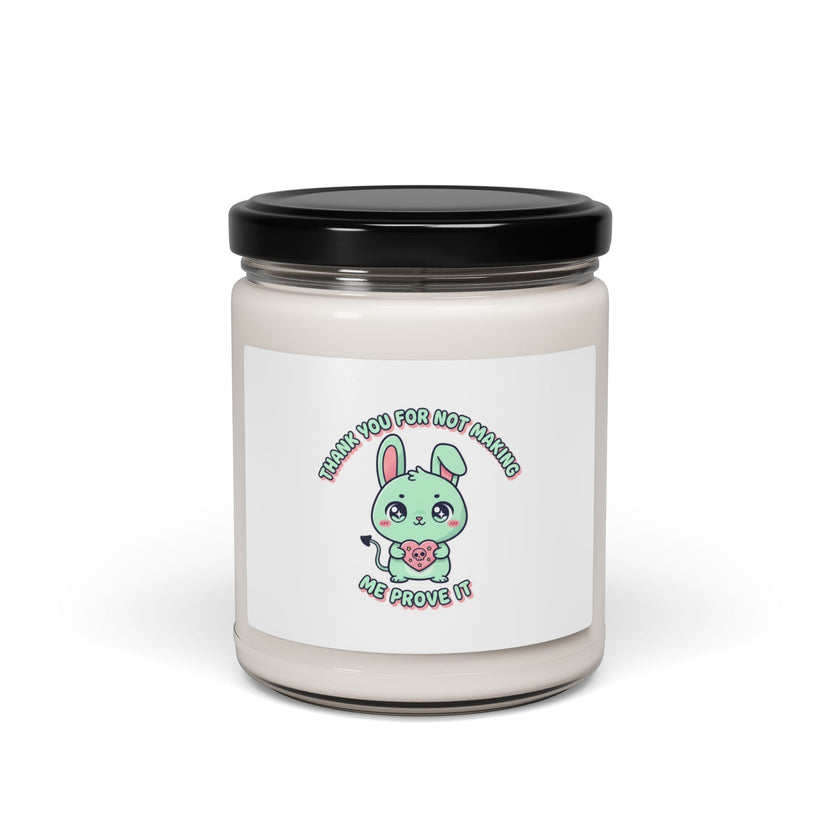 Cute Menacing Bunny Candle | Scented Soy Candle, Kawaii Threat