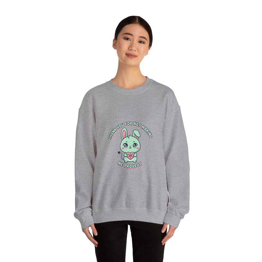 Cute Menacing Bunny Sweatshirt | kawaii threat, soft grunge