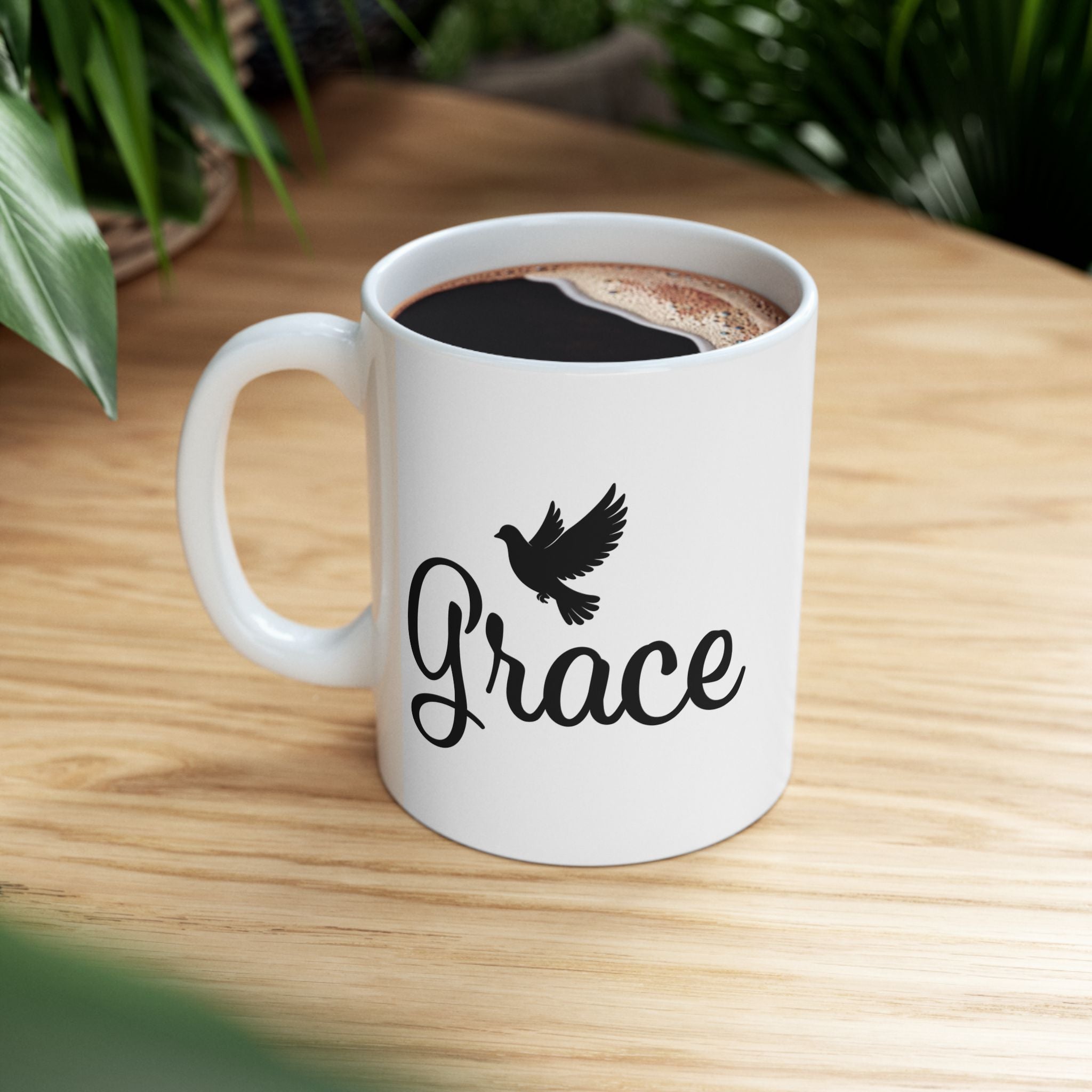 Grace Dove Religious Gift for New Believers Christian Mug