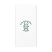 Cute Menacing Bunny Canvas | Soft Threat kawaii, pastel sarcastic art