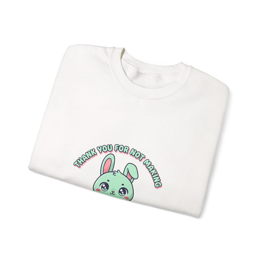 Cute Menacing Bunny Sweatshirt | kawaii threat, soft grunge
