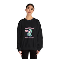 Please Be Nice kawaii threat Sweatshirt | Soft Threat pastel cute menacing