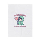 Please Be Nice Or We Meet Professionally Funny Quote Velveteen Blanket