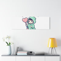 Please Be Nice Kawaii Threat Canvas | pastel cute menacing art