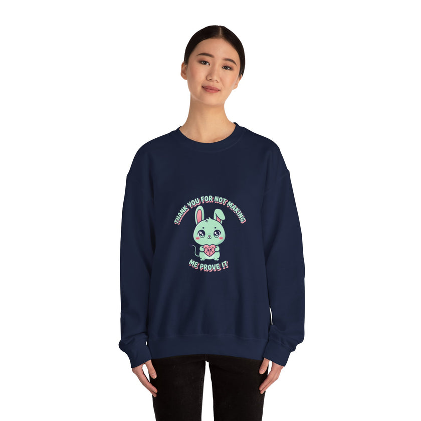 Cute Menacing Bunny Sweatshirt | kawaii threat, soft grunge