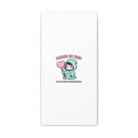 Please Be Nice Kawaii Threat Canvas | pastel cute menacing art