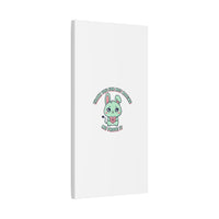Cute Menacing Bunny Canvas | Soft Threat kawaii, pastel sarcastic art