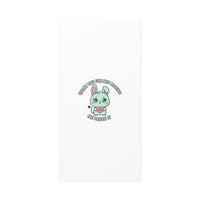 Cute Menacing Bunny Canvas | Soft Threat kawaii, pastel sarcastic art