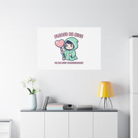 Please Be Nice Kawaii Threat Canvas | pastel cute menacing art