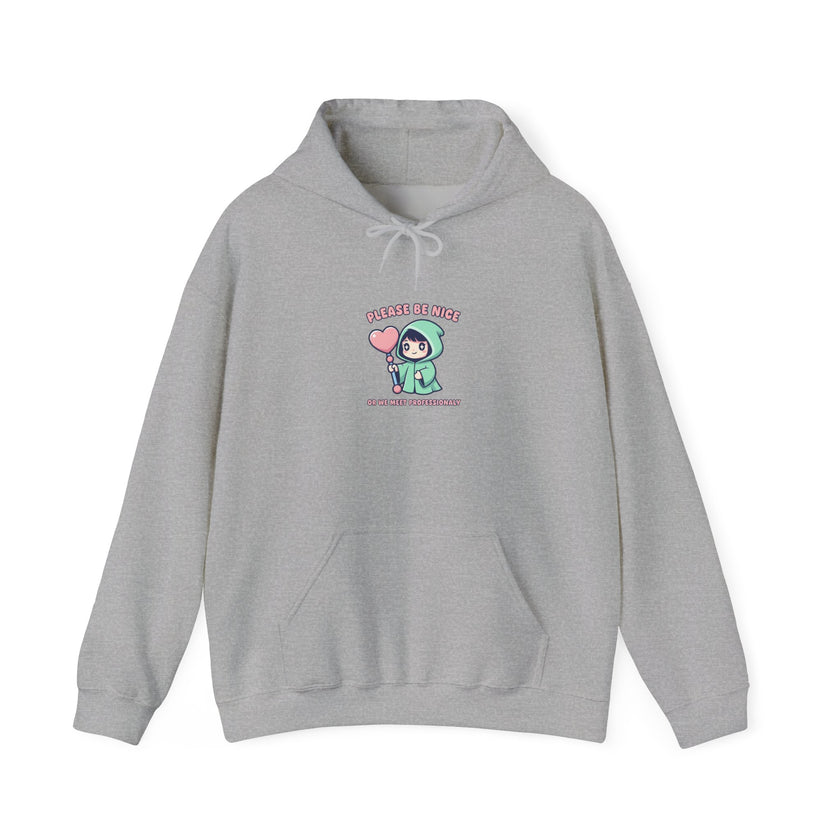 Cute Menacing Kawaii Hoodie | Soft Threat pastel grunge, cheeky sarcastic sweatshirt