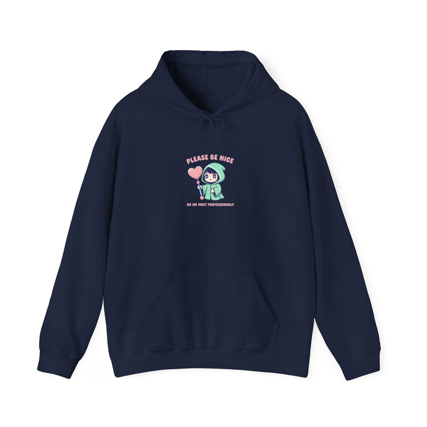 Cute Menacing Kawaii Hoodie | Soft Threat pastel grunge, cheeky sarcastic sweatshirt