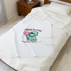 Please Be Nice Or We Meet Professionally Funny Quote Velveteen Blanket