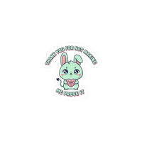 Cute Menacing Bunny Sticker | Soft Threat kawaii, pastel sarcastic
