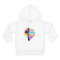 Toddler Hoodie — Faith Hope Love Grace Cross & Deer Pullover