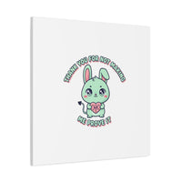 Cute Menacing Bunny Canvas | Soft Threat kawaii, pastel sarcastic art