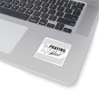 Praying Dad Square Sticker Christian Dad Gift