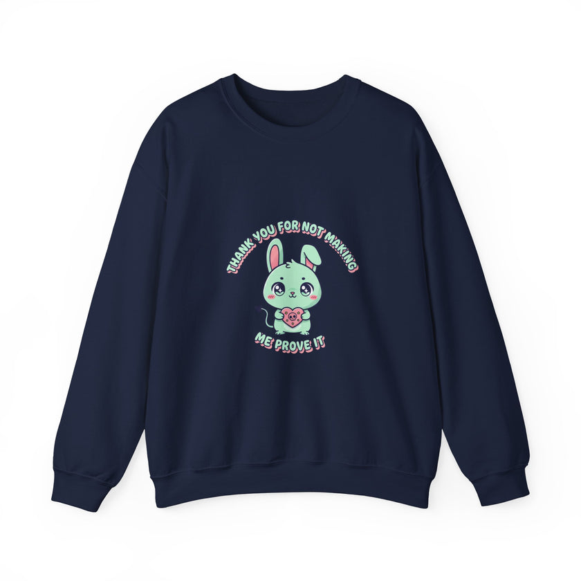 Cute Menacing Bunny Sweatshirt | kawaii threat, soft grunge