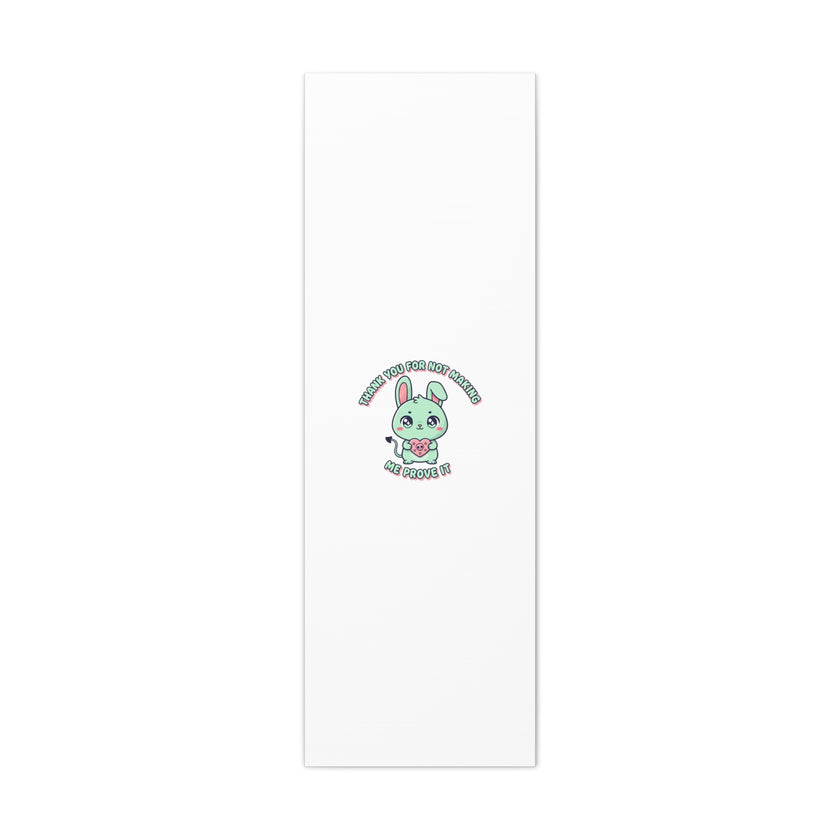 Cute Menacing Bunny Canvas | Soft Threat kawaii, pastel sarcastic art