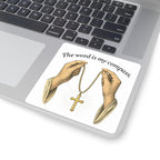 The Word Is My Compass Square Sticker Pastor Gift